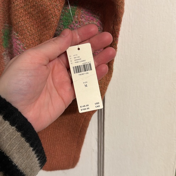 ✨ Anthropologie Drop Shoulder V-Neck Sweater Sz M - Picture 10 of 10